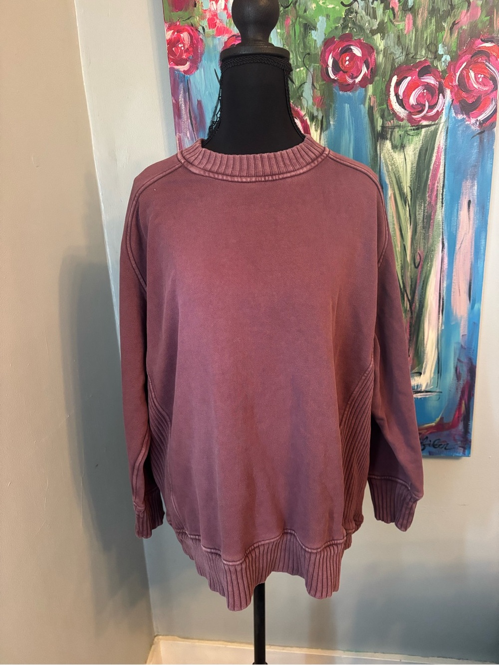 Aerie down to earth oversized crewneck sweatshirt womens XS
